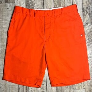 RLX Ralph Lauren Vibrant Orange Flat Front Shorts